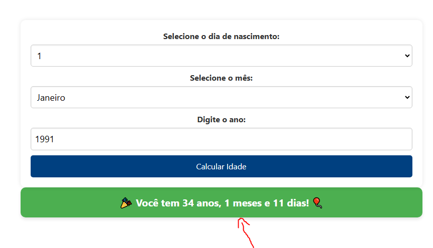 Veja os resultados após consultar sua idade