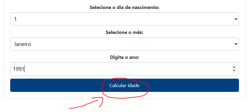 Clique em calcular para saber sua idade